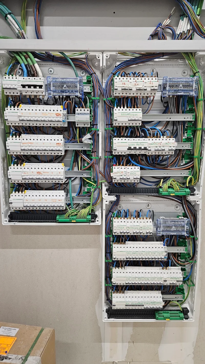 Electrical distribution boards and cable routing during installation